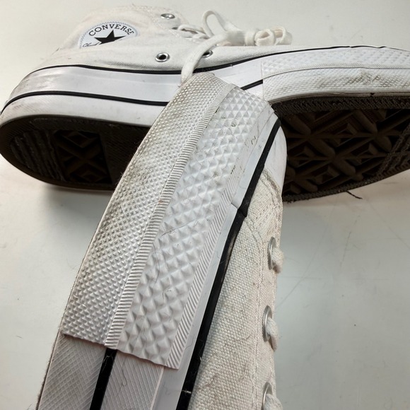 Converse Chuck Taylor Platform High Top White Size 8.5 Women Canvas - Picture 10 of 11